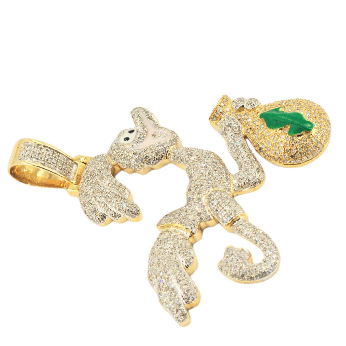 10k Yellow Gold 2.15ctw Diamond Money Bag Roadrunner - Johnny Dang & Co