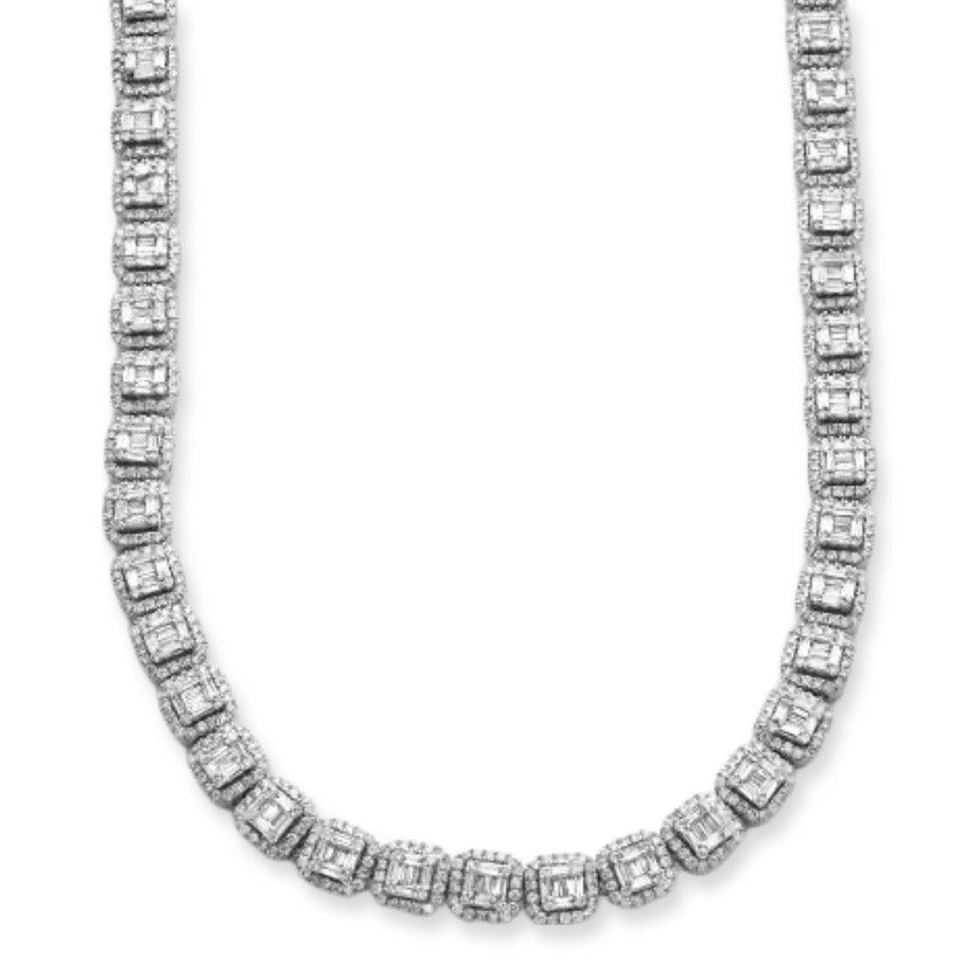 10KW 16.75CTW BAGUETTE DIAMOND SQUARE CLUSTER - Johnny Dang & Co