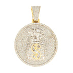 10k Yellow Gold Baguette and Round Diamond Money Bag Medallion - Johnny Dang & Co