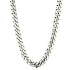 Silver 10mm Solid Cuban Chain 20" 22" 24" - Johnny Dang & Co