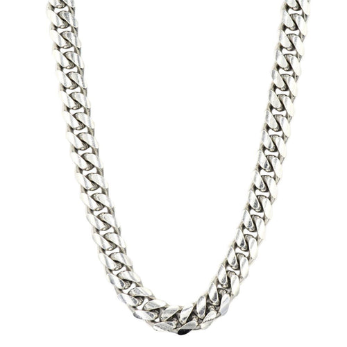 Silver 10mm Solid Cuban Chain 20" 22" 24"