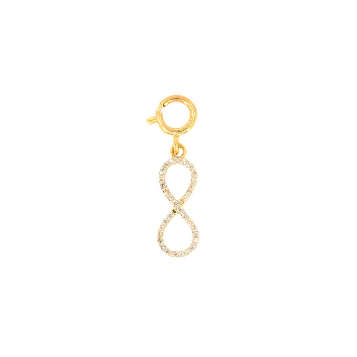 10k Yellow Gold and Diamond 'Infinity' Charm - 10051 - Johnny Dang & Co