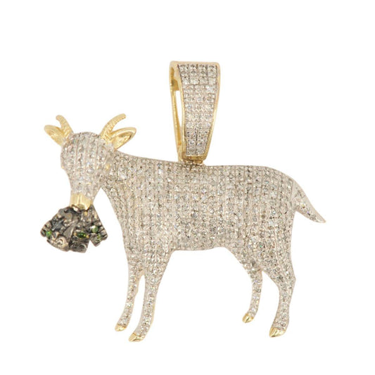 10ky Diamond Money Hungry Goat Pendant 0.71cttw - Johnny Dang & Co