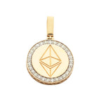 10KY 0.50CTW DIAMOND ETHERIUM LOGO MEDALLION - Johnny Dang & Co