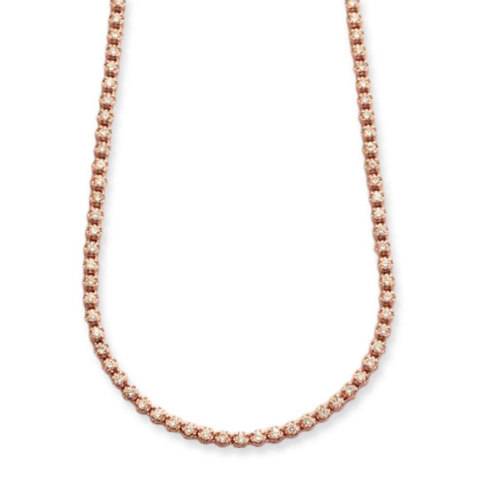 10KR 5.25CTW DIAMOND BUTTERCUP TENNIS NECKLACE - Johnny Dang & Co