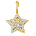 10KY 2.75CTW BAGUETTE DIAMOND STAR PENDANT - Johnny Dang & Co