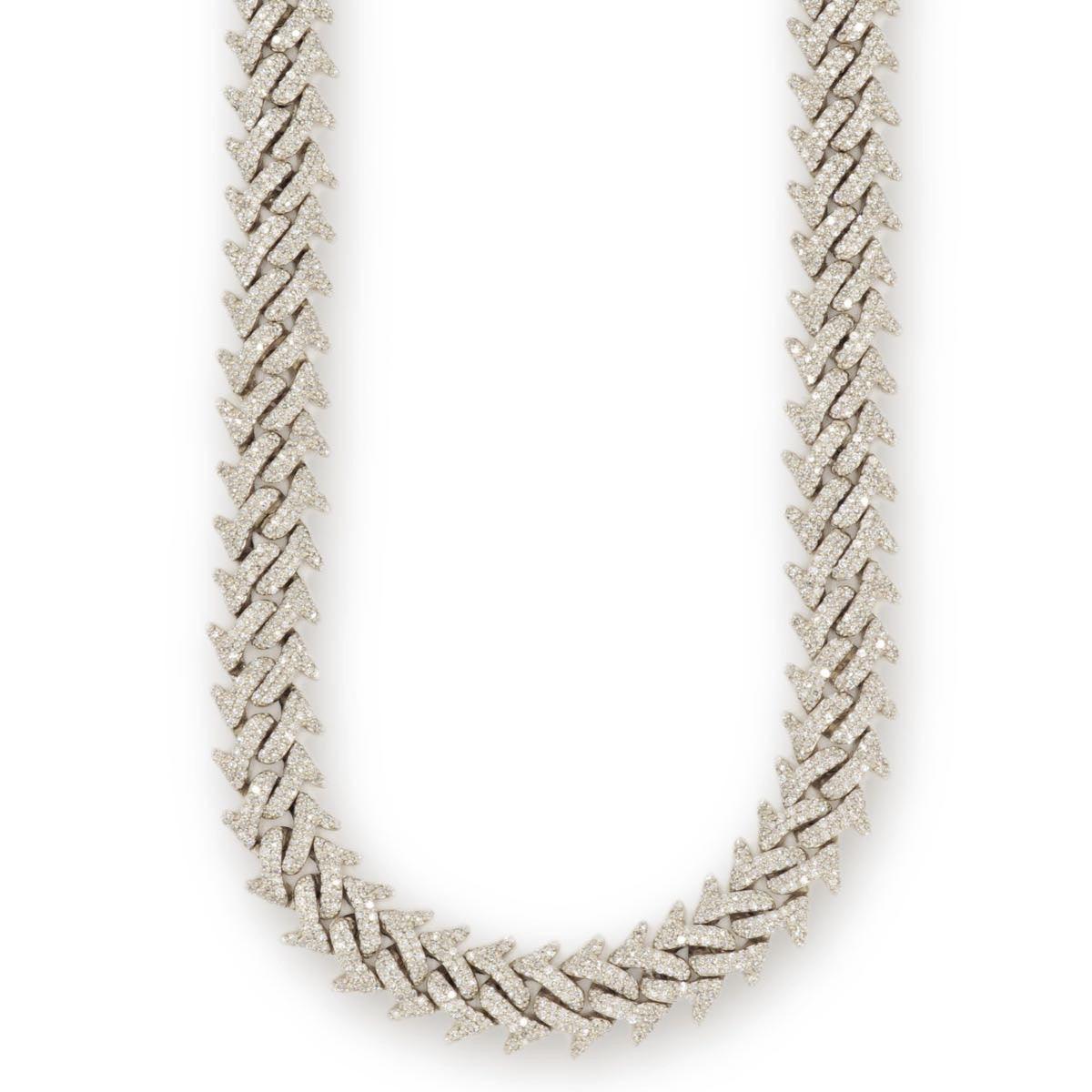 10k Yellow Gold and Diamond Spiked Cuban Chain 22inches – Johnny