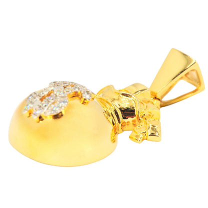 10KY 0.50CTW DIAMOND $ MONEY BAG PENDANT - Johnny Dang & Co