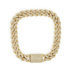 10k Gold 3 Row Diamond Miami Cuban Link 9.75mm Bracelet - Johnny Dang & Co