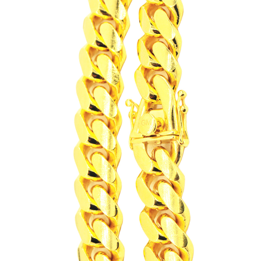 12mm Multicolored Cuban Link Chain 22 inch
