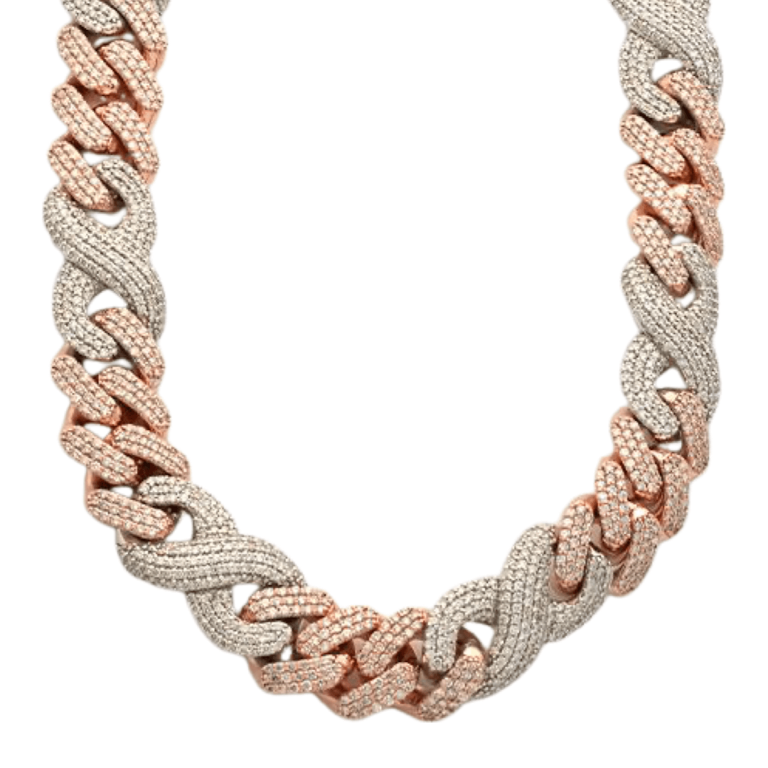 10KR+W 35.64CTW DIAMOND MIAMI CUBAN AND INFINITY - Johnny Dang & Co