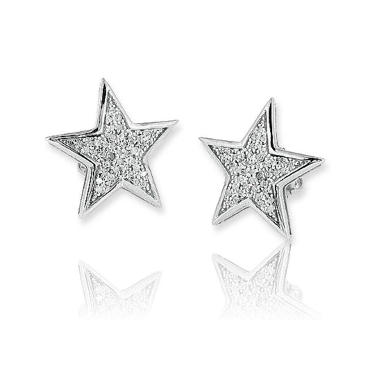 10KW 0.25CTW DIAMOND STAR EARRING - Johnny Dang & Co