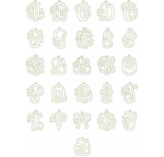 JDSP86029 - SINGLE LETTER SCRIPT MONOGRAM NECKLACE - Johnny Dang & Co