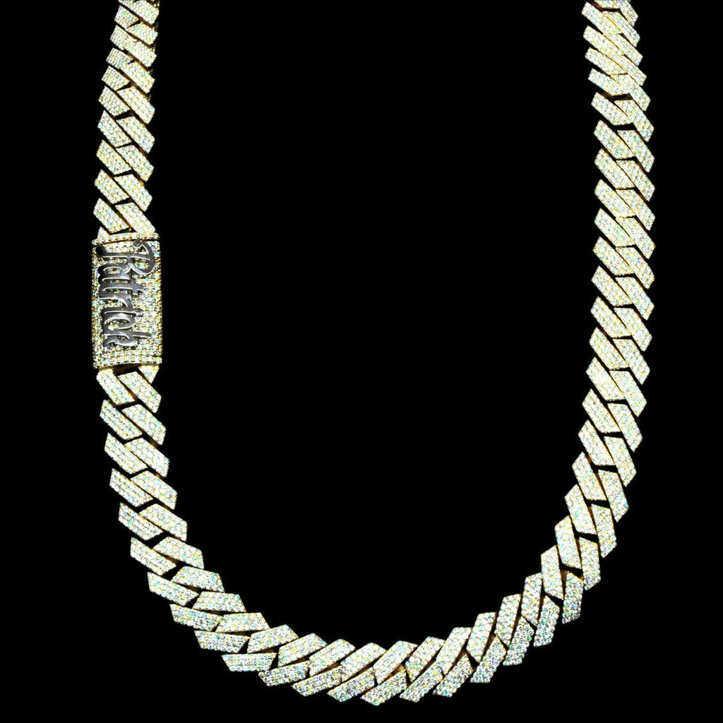 Custom 14k Gold 124.58ctw Diamond Cuban Chain. 33” Length - Johnny Dang & Co