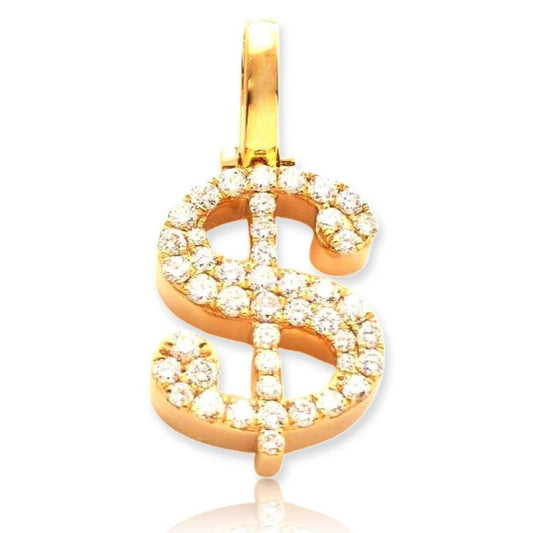 10KY 1.15CTW DIAMOND $ DOLLAR SIGN PENDANT - Johnny Dang & Co