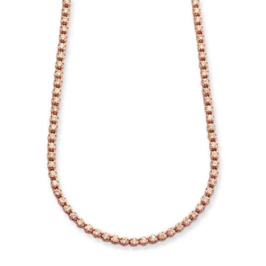 10KR 6.35CTW DIAMOND BUTTERCUP TENNIS NECKLACE - Johnny Dang & Co