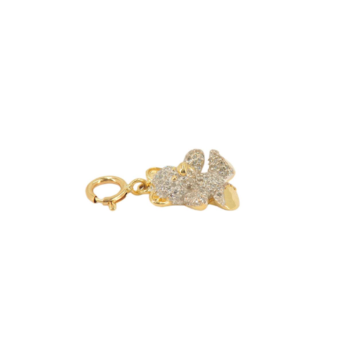 10k Yellow Gold and Diamond 'Teddy Bear' Charm - 10069 - Johnny Dang & Co