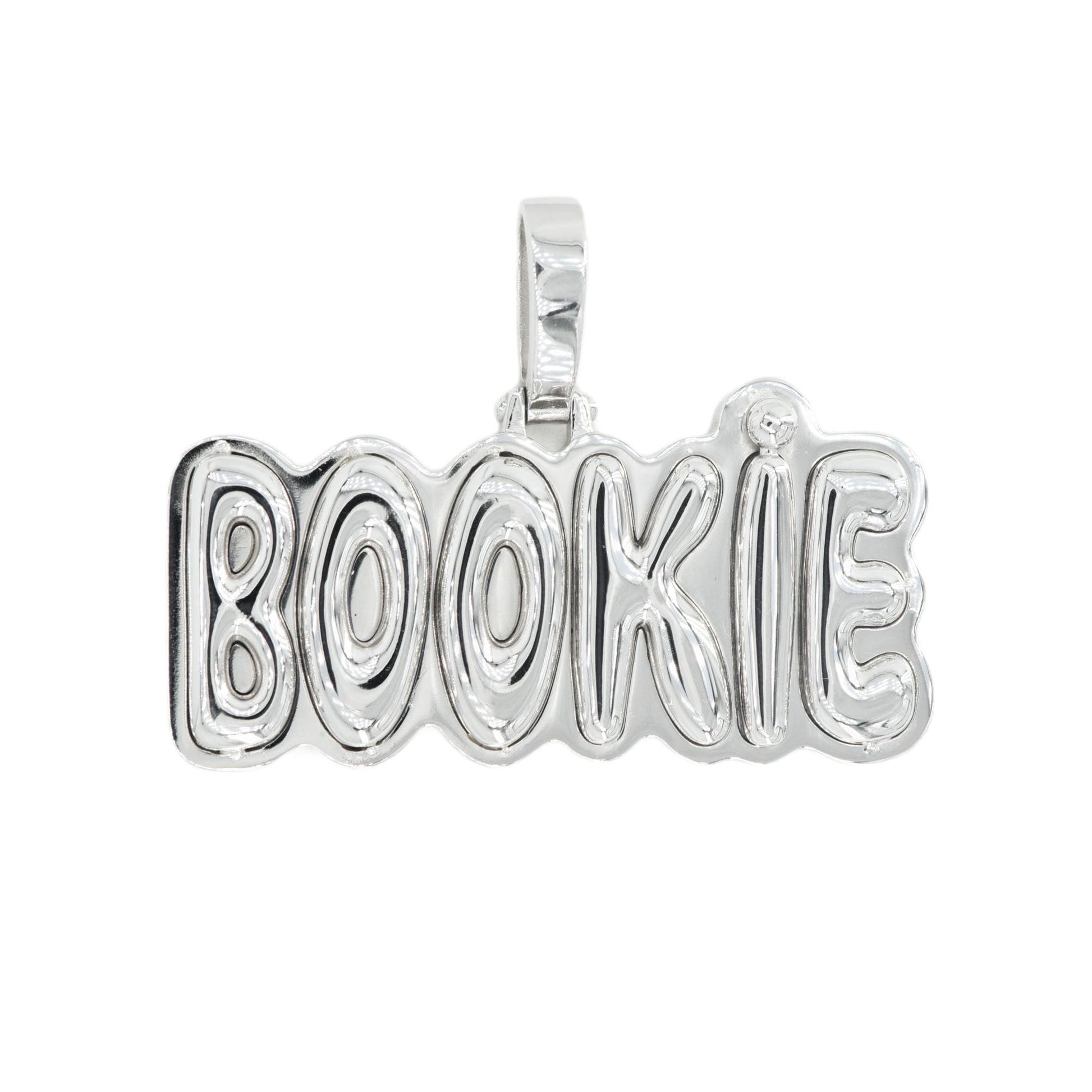10K White Gold Bookie Pendant w/ JD&CO Stamp - Johnny Dang & Co