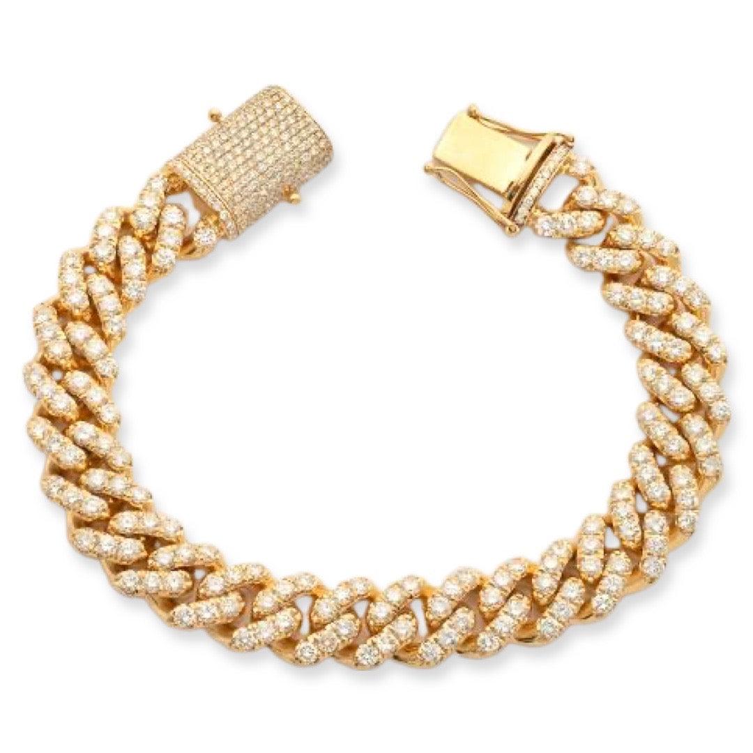 10KY 14.23CTW DIAMOND MIAMI CUBAN BRACELET - Johnny Dang & Co
