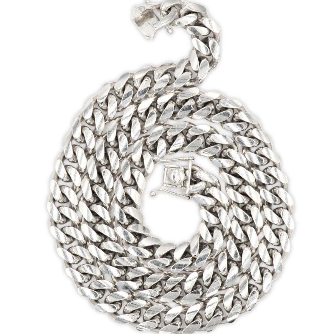 Silver 10mm Solid Cuban Chain 20" 22" 24" - Johnny Dang & Co