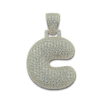 TVJE- Sterling Silver CZ Letter C Pendant - Johnny Dang & Co