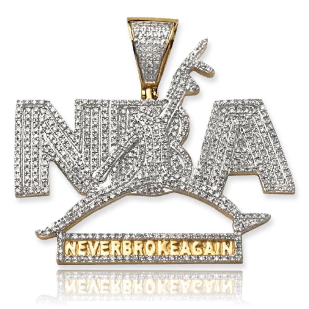 10KY 1.50CTW DIAMOND PENDANT - 'NEVER BROKE AGAIN - Johnny Dang & Co