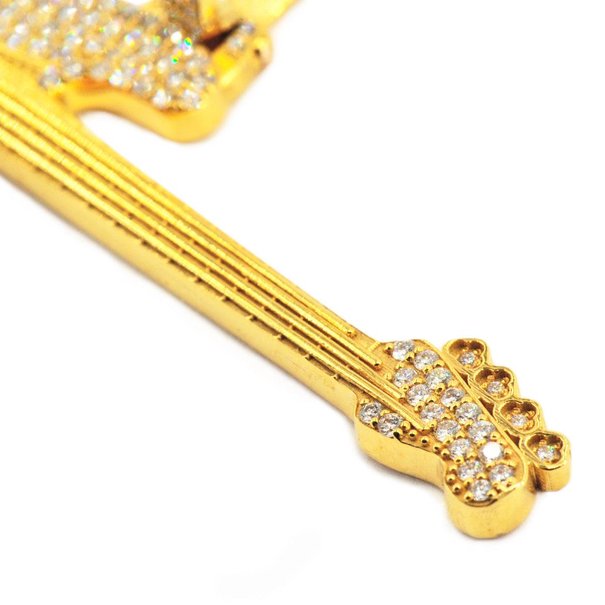 10k Yellow Gold 4.40CTW VS Diamond Precision Bass Pendant JD&Co Exlcusive - Johnny Dang & Co