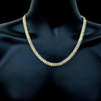 10k Yellow Gold and Diamond Spiked Cuban Chain 22inches - Johnny Dang & Co