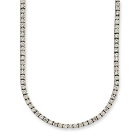 14KW 13.22CTW DIAMOND TENNIS NECKLACE - Johnny Dang & Co