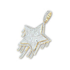 10K 0.75CT DRIPPING DIAMOND STAR PENDANT - Johnny Dang & Co