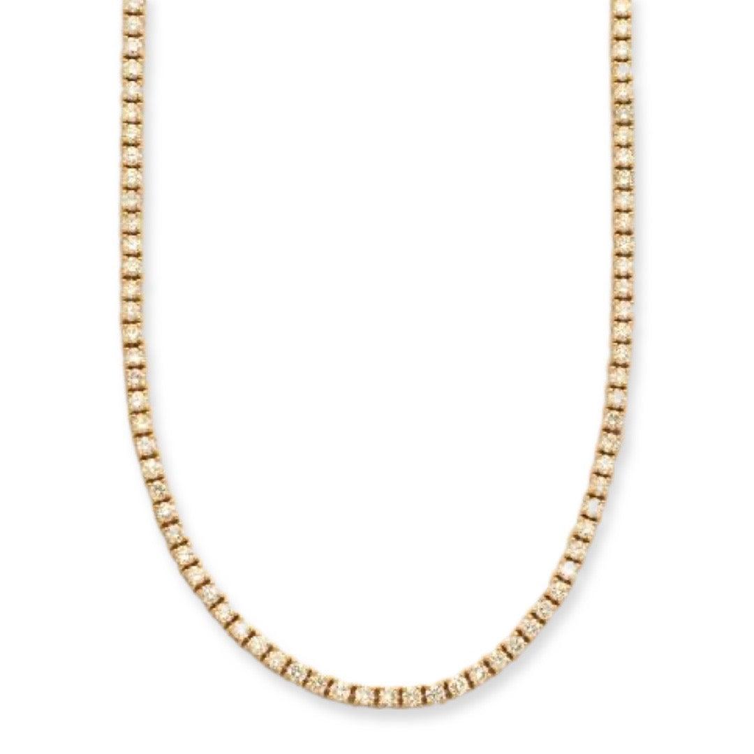 14KY 7.24CTW DIAMOND TENNIS NECKLACE - Johnny Dang & Co