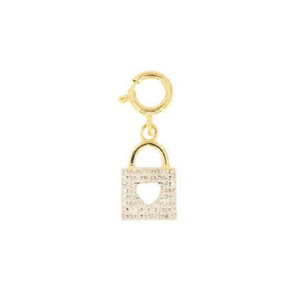 10k Yellow Gold and Diamond 'Lock With Heart Opening' Charm - 10022 - Johnny Dang & Co