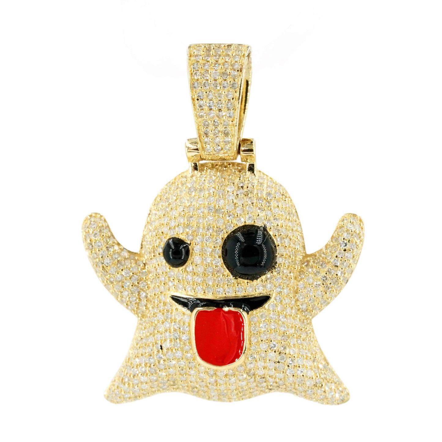 10K Yellow Gold 1.05ctw Silly Ghost Pendant - Johnny Dang & Co