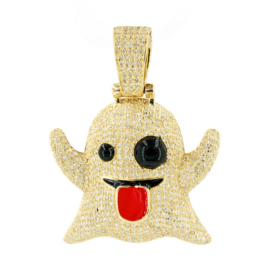 10K Yellow Gold 1.05ctw Silly Ghost Pendant - Johnny Dang & Co