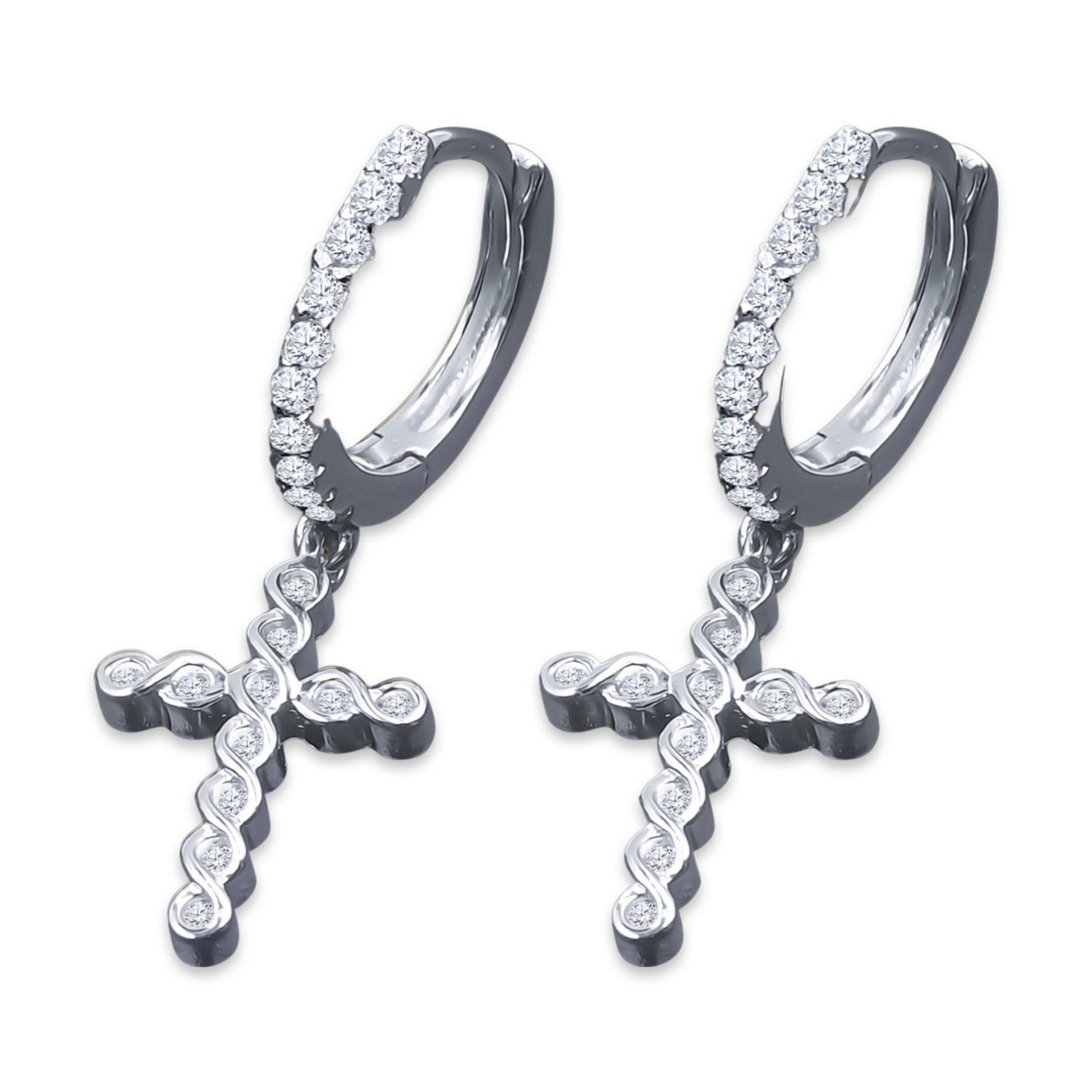 DOMINIQUE SILVER EARRINGS | BMW9214491 - Johnny Dang & Co