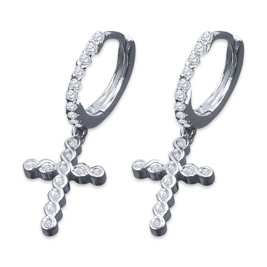 DOMINIQUE SILVER EARRINGS | BMW9214491 - Johnny Dang & Co