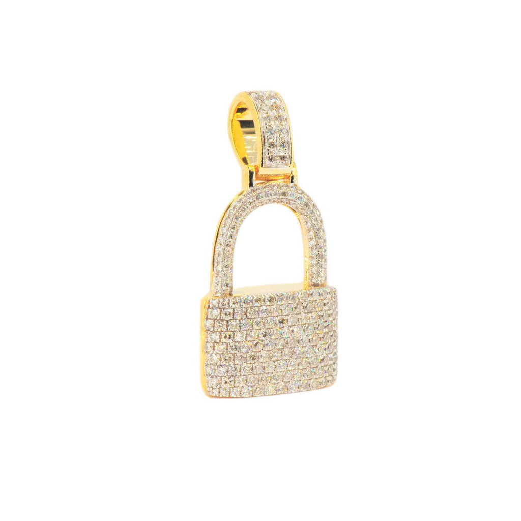 14KY 1.60CTW DIAMOND PADLOCK PENDANT - Johnny Dang & Co
