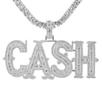 Silver and CZ ‘CASH” Pendant and Chain Bundle - Johnny Dang & Co