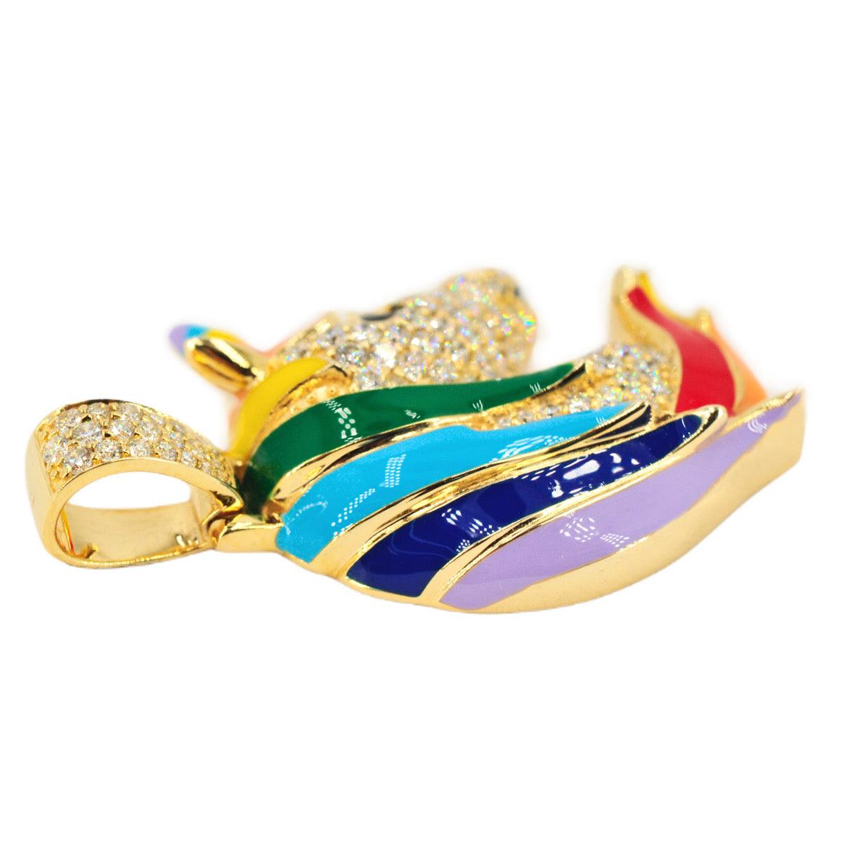 10KY 1.00CTW DIAMOND UNICORN PENDANT - Johnny Dang & Co