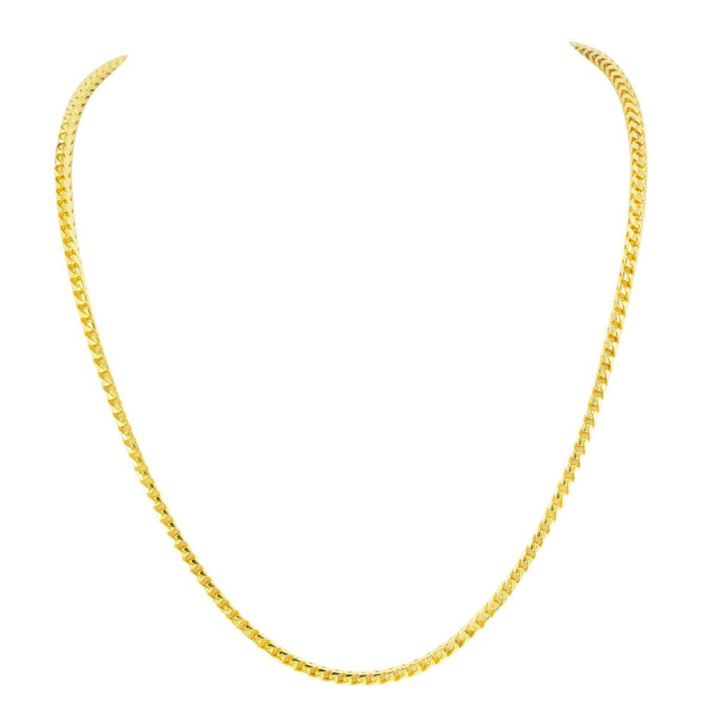 10K Gold 2.2mm Diamond Cut Solid Franco Chain - Johnny Dang & Co