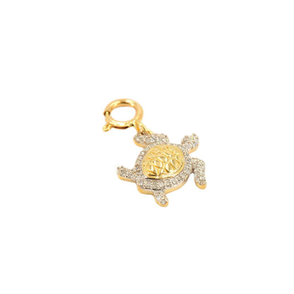 10k Yellow Gold and Diamond 'Sea Turtle' Charm - 10054 - Johnny Dang & Co