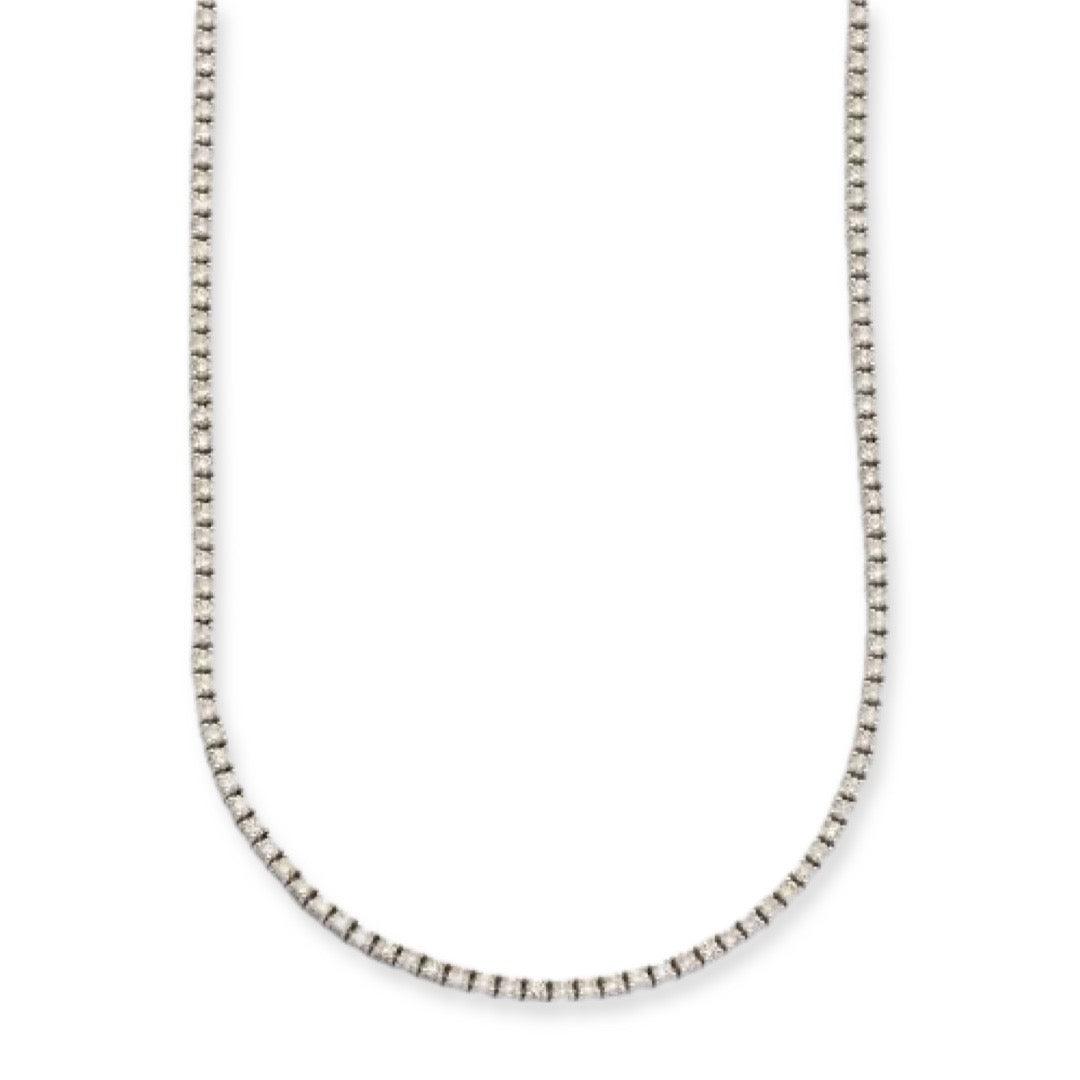 14KW 5.05CTW DIAMOND TENNIS NECKLACE - Johnny Dang & Co