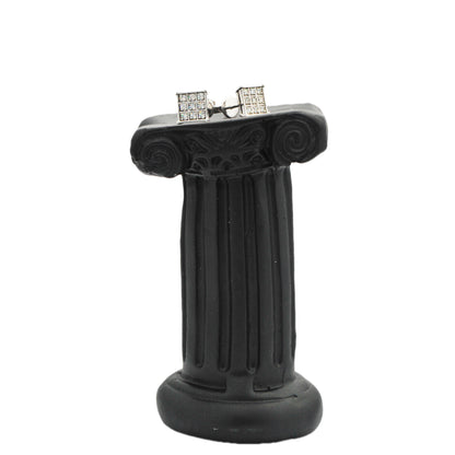 Diamond Channel Set Square Earrings Pair - Johnny Dang & Co