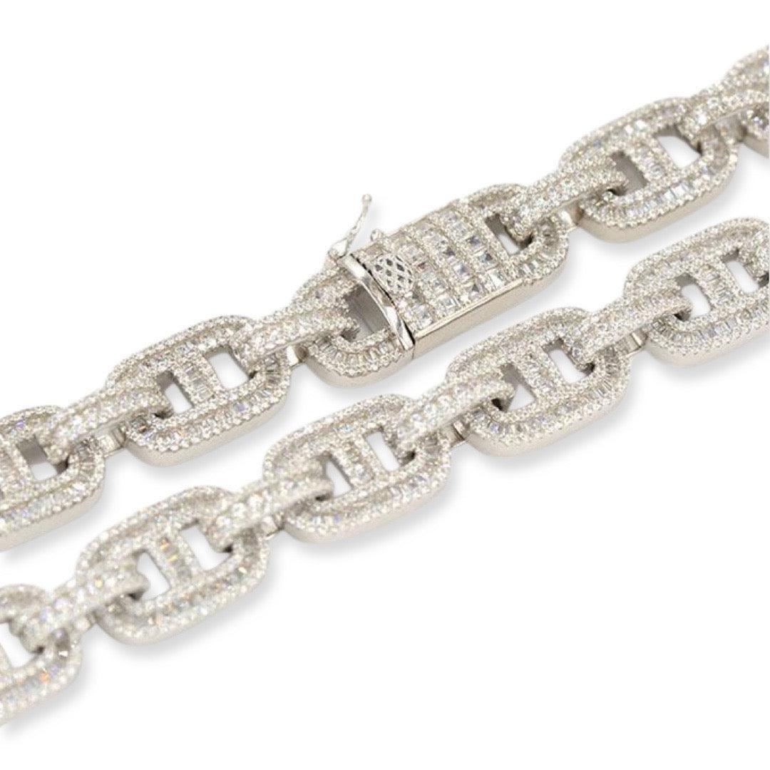 JDB1000 - 12MM CZ Silver Chain - Johnny Dang & Co