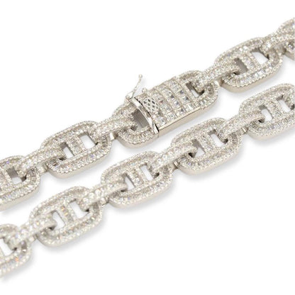 JDB1000 - 12MM CZ Silver Chain - Johnny Dang & Co