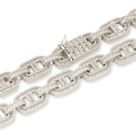 JDB1000 - 12MM CZ Silver Chain - Johnny Dang & Co
