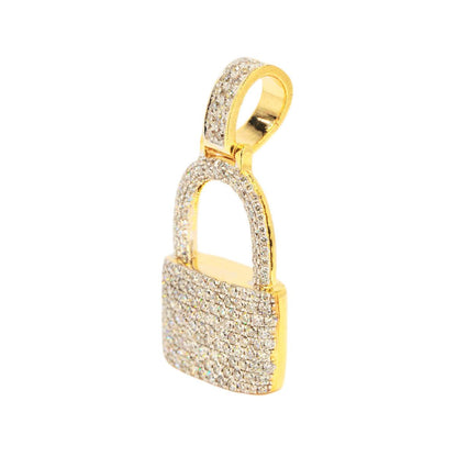 14KY 1.60CTW DIAMOND PADLOCK PENDANT - Johnny Dang & Co