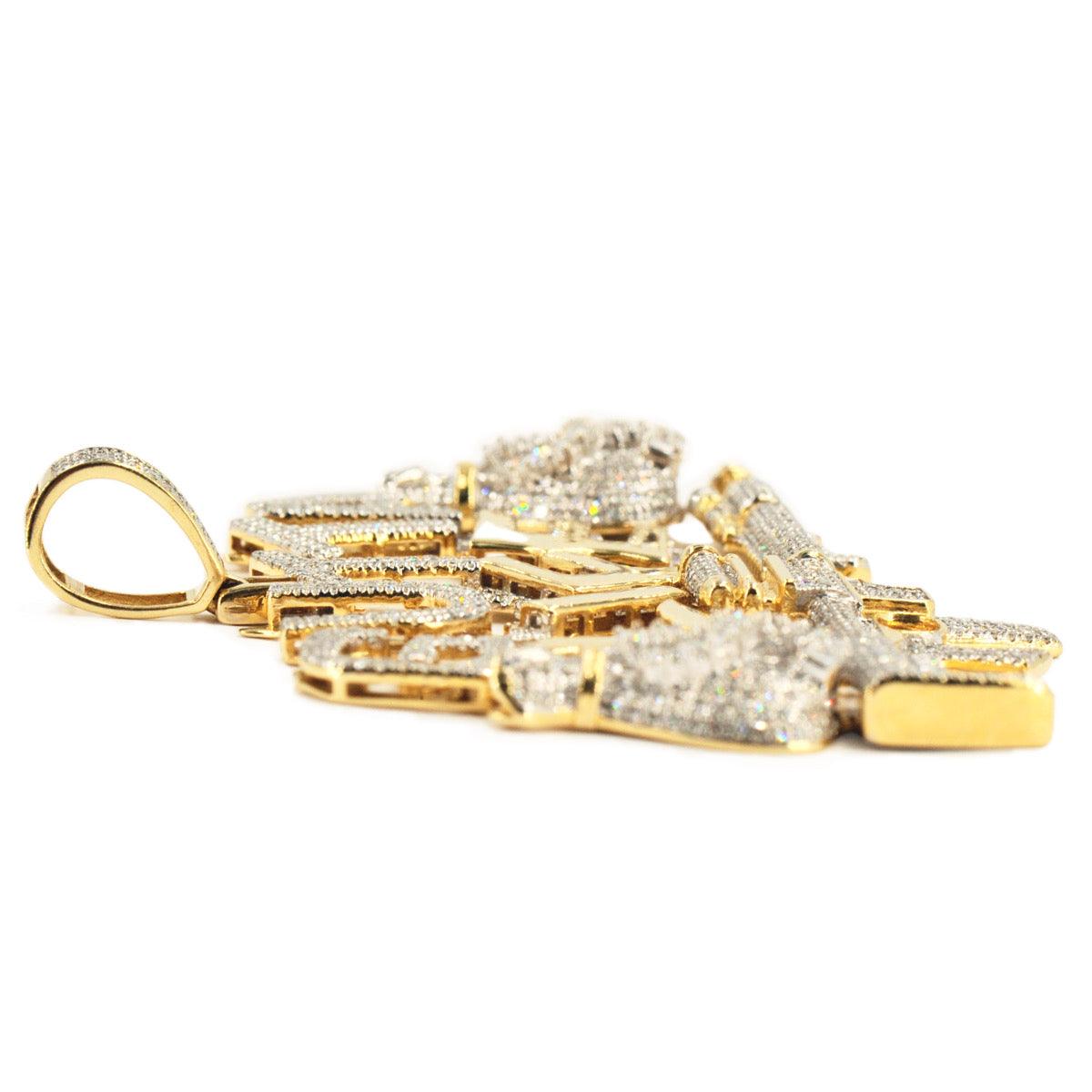 10k Yellow Gold Gutta Lyfe Pendant - Large - Johnny Dang & Co