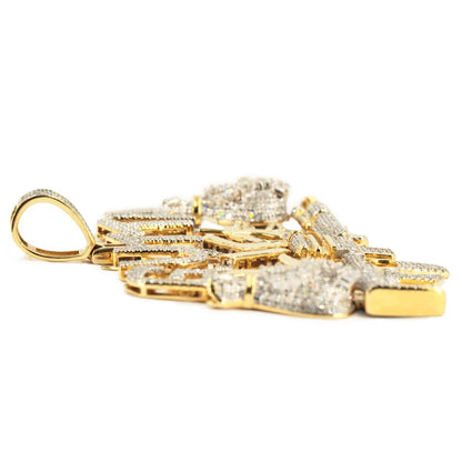 10k Yellow Gold Gutta Lyfe Pendant - Large - Johnny Dang & Co