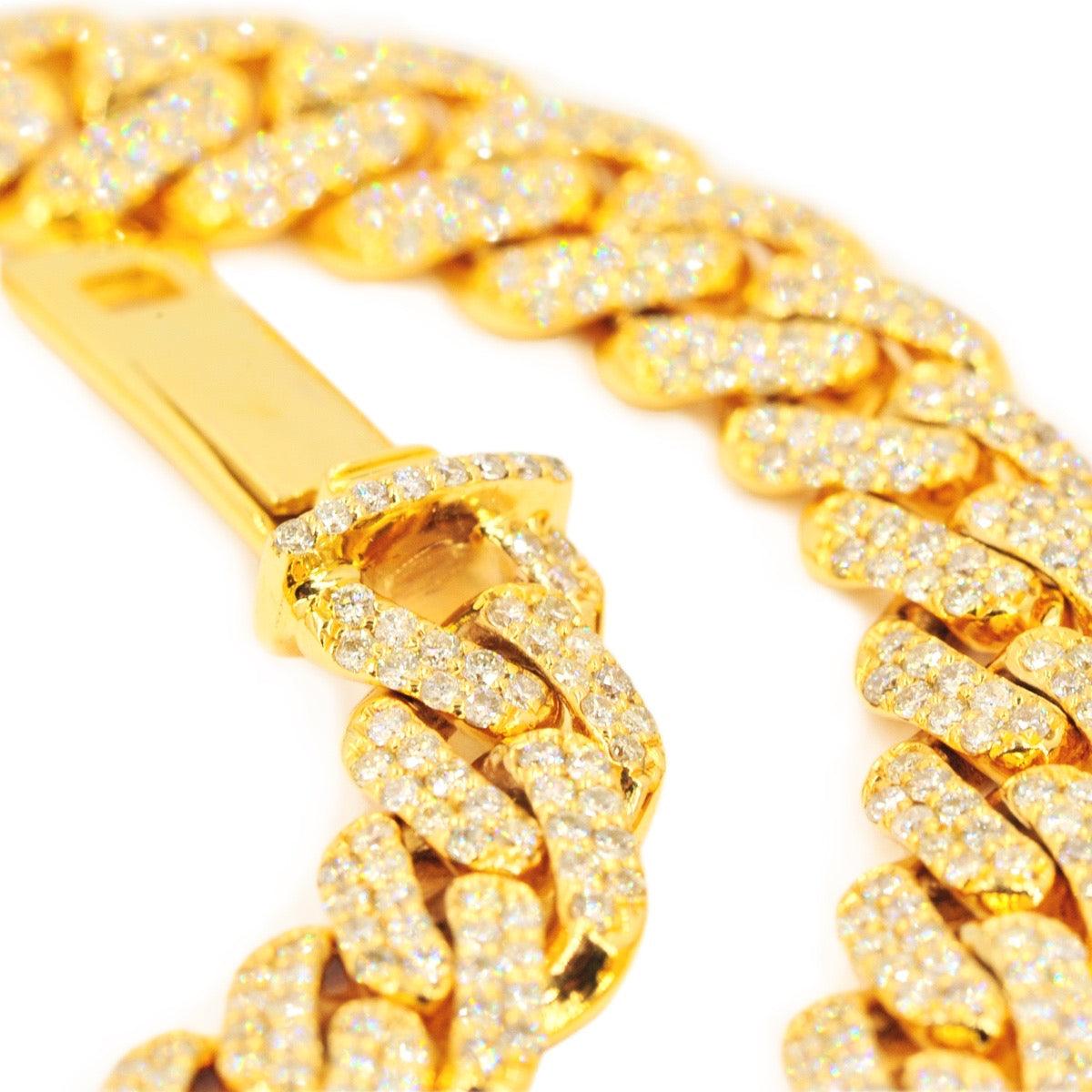 10KY 6.10CTW DIAMOND MIAMI CUBAN BRACELET - Johnny Dang & Co